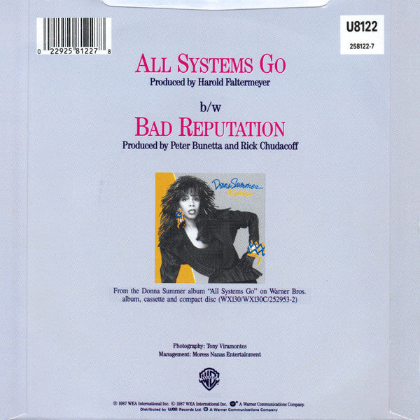 Donna Summer - All Systems Go - Used Vinyl Record 7" image 2