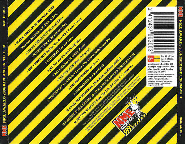 Various - NME Awards 2004 (Rare And Unreleased) - Used CD image 2