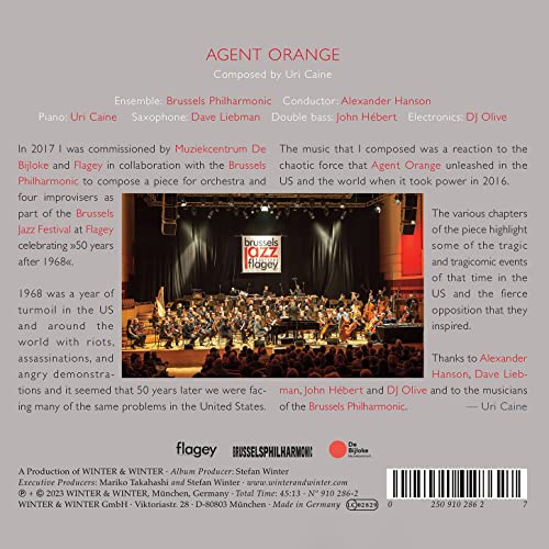 BRUSSELS PHIL/HANSON - URI CAINE AGENT ORANGE - CD image 2