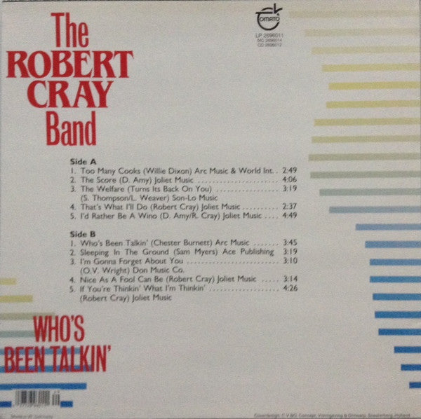 Robert Cray Band - Who's Been Talkin' - Used Vinyl Record image 2