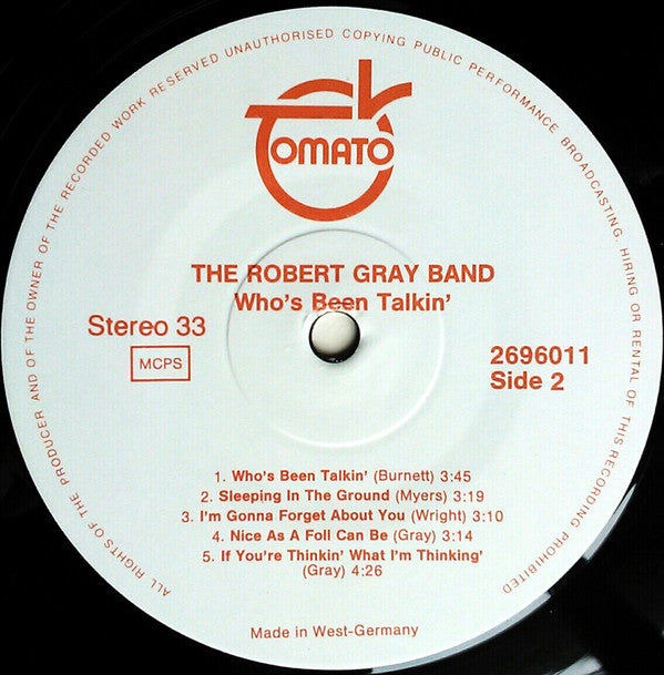 Robert Cray Band - Who's Been Talkin' - Used Vinyl Record image 4