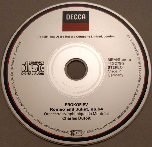 Sergei Prokofiev - Romeo And Juliet, Op. 64 - Excerpts - Used CD image 3