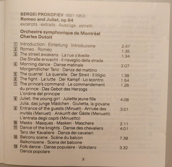 Sergei Prokofiev - Romeo And Juliet, Op. 64 - Excerpts - Used CD image 5