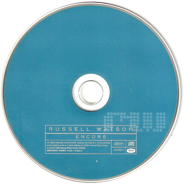 Russell Watson - Encore - Used CD image 3