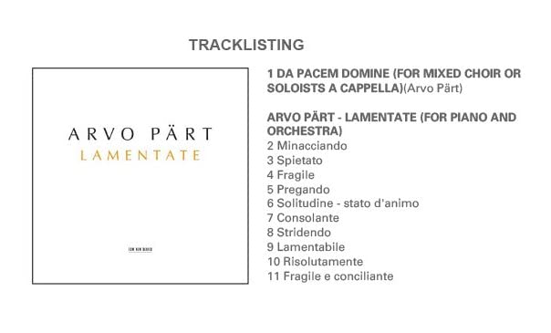 Arvo Part - Lamentate - CD image 2