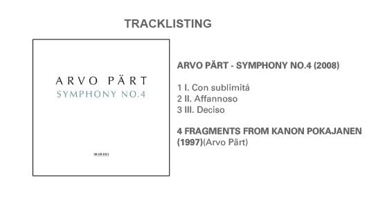 Arvo Part - Symphony No. 4 - CD image 2