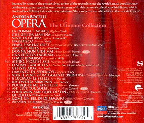 Andrea Bocelli - Opera The Ultimate Collection - CD image 2