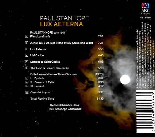 Paul Stanhope - Lux Aeterna - CD image 2