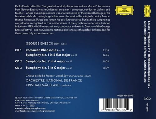 Orchestre National d - ENESCU ∙ SYMPHONIES Nos. 1–3, Romanian Rhaps image 2