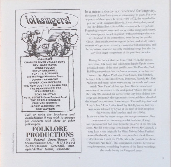 Joan Baez - Best Of The Vanguard Years - CD image 5