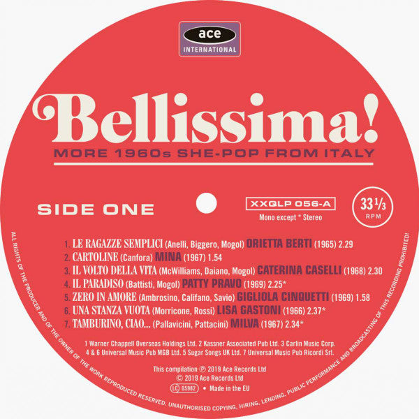Various - Bellissima! More 1960s She-Pop From Italy - Vinyl Record image 3
