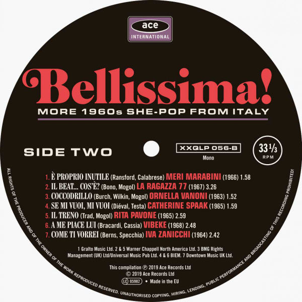 Various - Bellissima! More 1960s She-Pop From Italy - Vinyl Record image 4