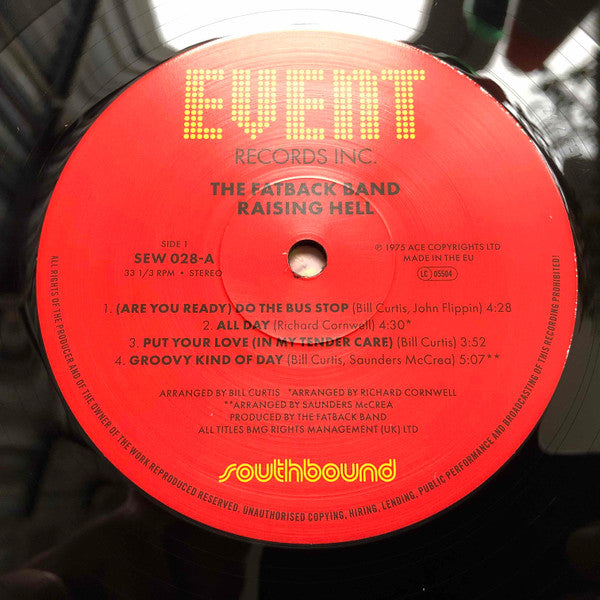 FATBACK BAND - Raising Hell - Vinyl Record image 3
