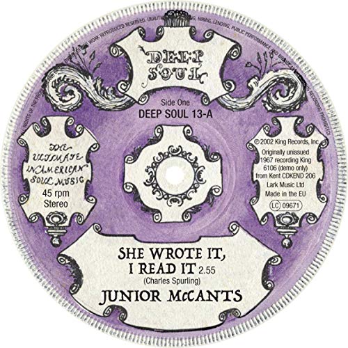 JUNIOR MCCANTS - SHE WROTE IT, I READ IT - Vinyl Record 7" image 1
