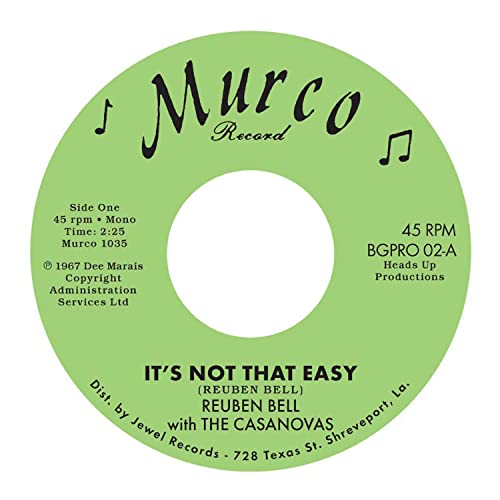 REUBEN BELL WITH THE - Its Not That Easy / Hummin A Sad Song - Vinyl Re image 2