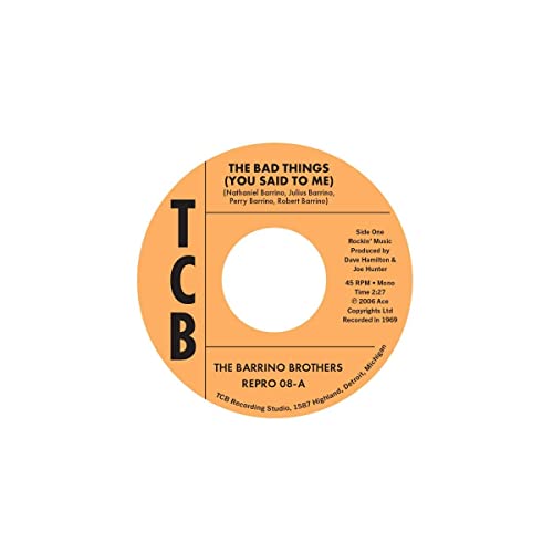 BARRINO BROTHERS - BAD THINGS (YOU SAID TO ME) - Vinyl Record 7 image 1