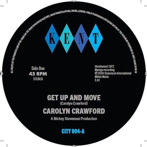 CAROLYN CRAWFORD - GET UP AND MOVE / SUGAR BOY - Vinyl Record 7 image 2
