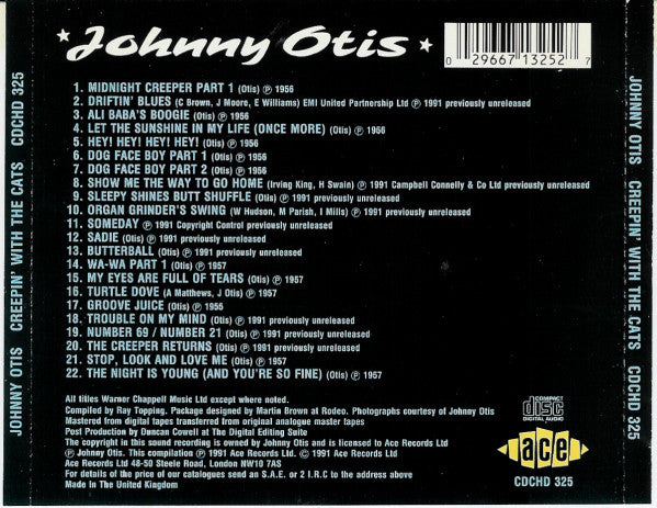 JOHNNY OTIS SHOW - CREEPIN' WITH  CATS - CD image 2