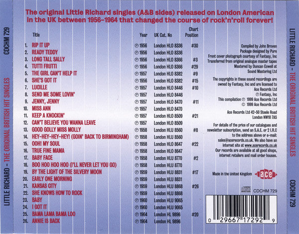 Little Richard - Original British Hit Singles - CD image 8