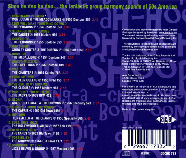 VARIOUS ARTISTS - SHOO BE DOO BE DOO WOP - CD image 3