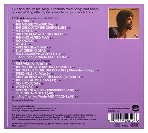 Gil Scott-Heron - Free Will - CD image 2