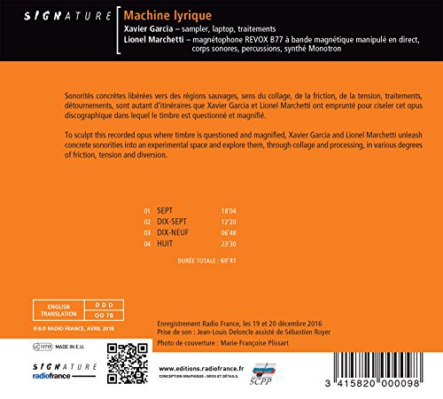 XAVIER GARCIA; LIONE - MACHINE LYRIQUE - CD image 2