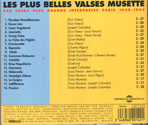 Various - Les Plus Belles Valses Musette - CD image 2