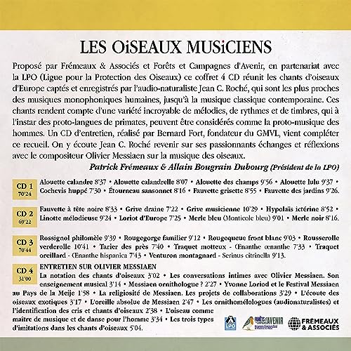 JEAN ROCHÉ - LES OISEAUX MUSICIENS 3 CD CHANTS D’OISEAUX (4CD) - 4CD image 3