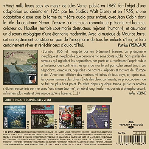 Jean Gabin - Vingt Mille Lieues Sous Les Mers (Jules Verne) - CD image 3