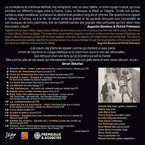 NATHALIE JOLY - CHANSONS D’ALLER - RETOUR - CD image 2