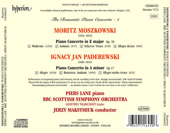Ignacy Jan Paderewsk - Piano Concerto In A Minor Op 17 / Piano Concer image 4