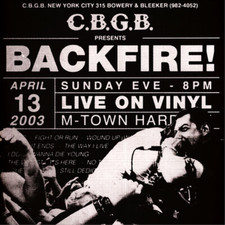 BACKFIRE! - LIVE AT CBGB (SPLATTER VINYL) - Vinyl Record image 1