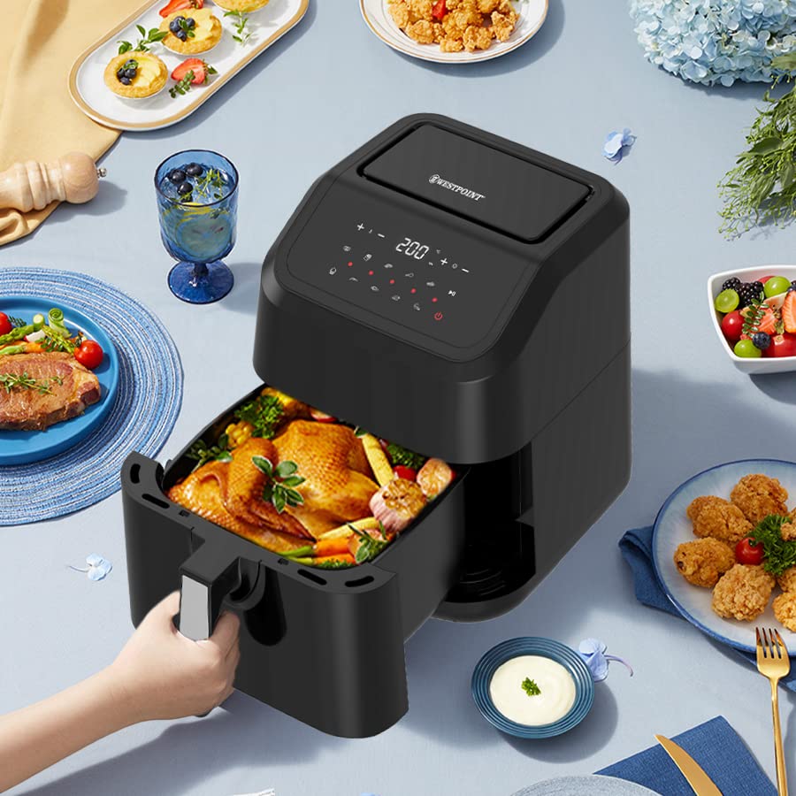 Westpoint 5L Digital Air Fryer 1400-1600W (Black-Silver Accents) (UK image 4