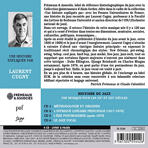 HISTOIRE DU JAZZ UNE - UN COURS PARTICULIER DE LAURENT CUGNY - 4CD image 2