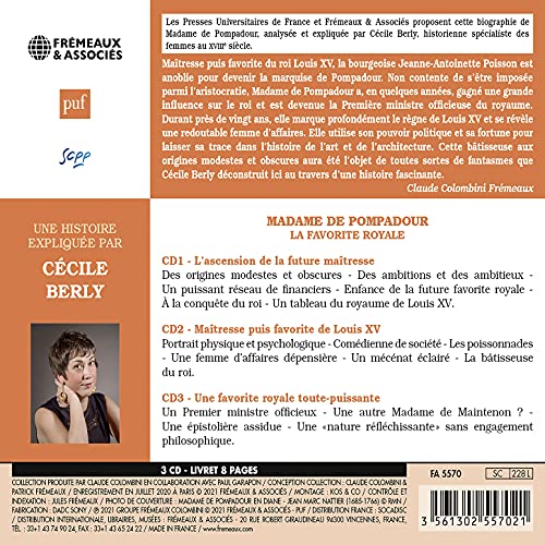 MADAME DE POMPADOUR - UN COURS PARTICULIER DE PAR CÉCILE BERLY - 3CD image 2