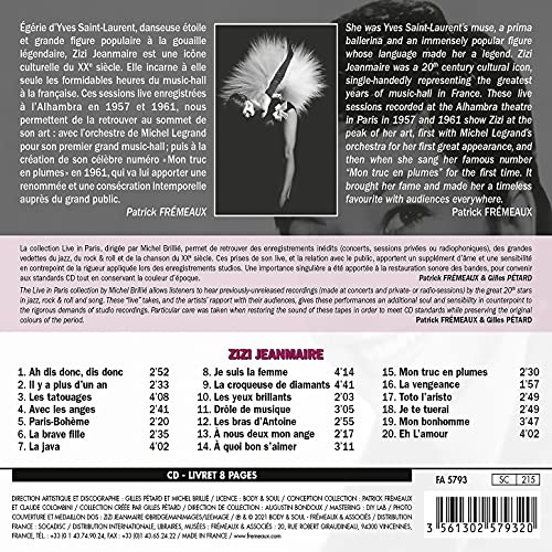 ZIZI JEANMAIRE - LIVE IN PARIS - 1957-1961 - CD image 2