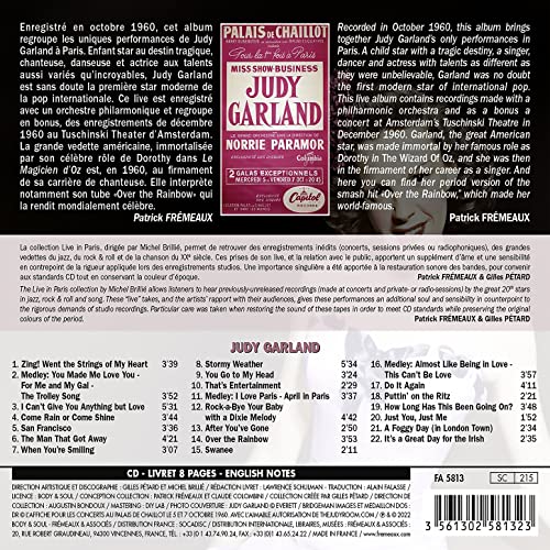 LIVE IN PARIS - 1960 - JUDY GARLAND - CD image 2