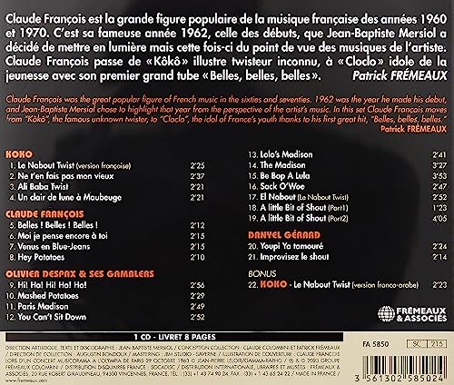 KOKO/CLAUDE FRANÇOI - CLAUDE FRANÇOIS RÉTROSPECTIVE 1962 - CD image 3