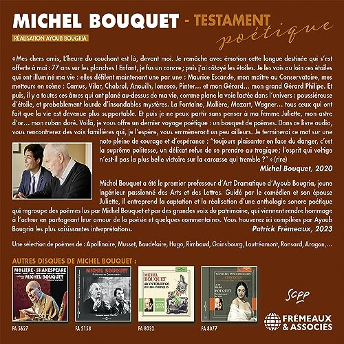 VARIOUS ARTISTS - MICHEL BOUQUET - TESTAMENT POÉTIQUE - CD image 2