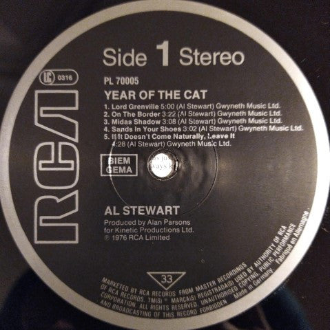 Al Stewart - Year Of The Cat - Used Vinyl Record image 3