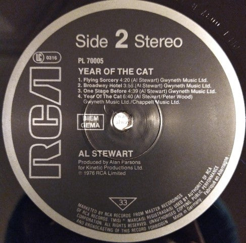 Al Stewart - Year Of The Cat - Used Vinyl Record image 4