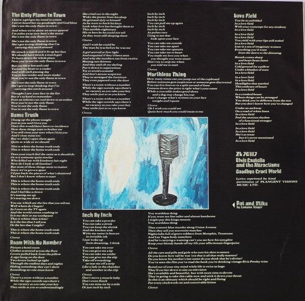 Elvis Costello & The - Goodbye Cruel World - Used Vinyl Record image 5