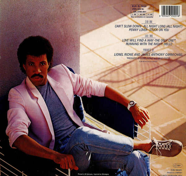 Lionel Richie - Can't Slow Down - Used Vinyl Record image 4