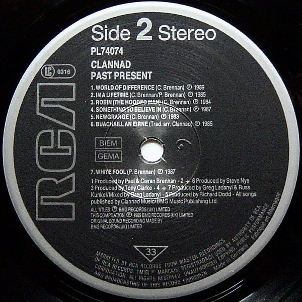 Clannad - Pastpresent - Used Vinyl Record image 4