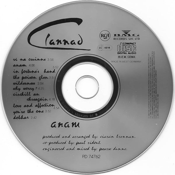 Clannad - Anam - Used CD image 8