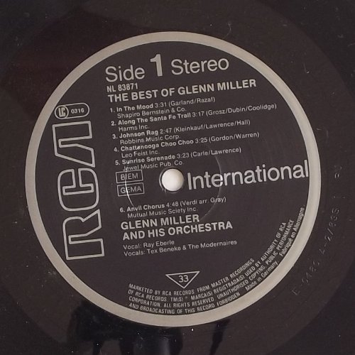 Glenn Miller - Best Of - Used Vinyl Record image 3