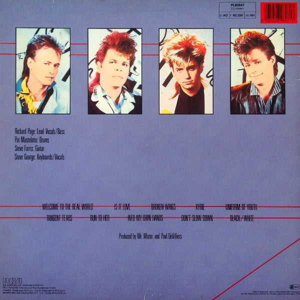 Mr. Mister - Welcome To The Real World - Used Vinyl Record image 2