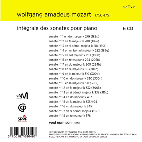 Yeol Eum Son - Mozart: Cplte Piano Sonatas -  CD (PREORDER FOR RELEASE image 2
