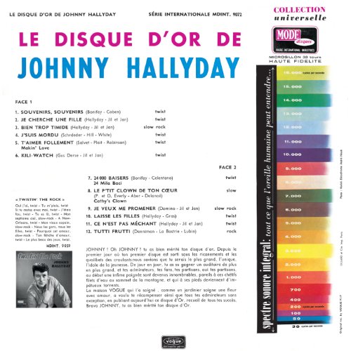 JOHNNY HALLYDAY - Lp No. 07 - Le Disque DOr - CD image 3