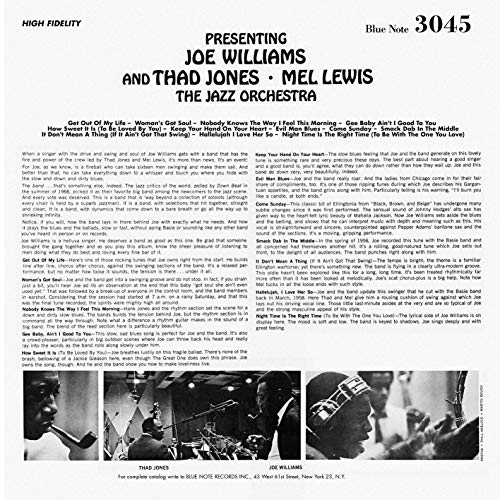 Joe Williams/Thad Jo - Presenting - Vinyl Record 12 Album Coloured Vin image 4